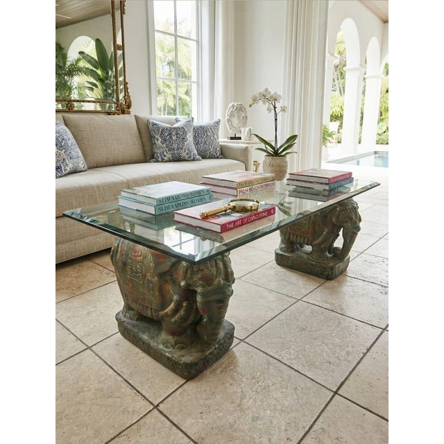 Vintage Ceremonial Elephant Ceramic Garden Seats For Sale - Image 9 of 12