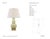 Chapman & Myers by Visual Comfort Signature Gourd Form Small Table Lamp in Celadon Crackle with Linen Shade Designer:...