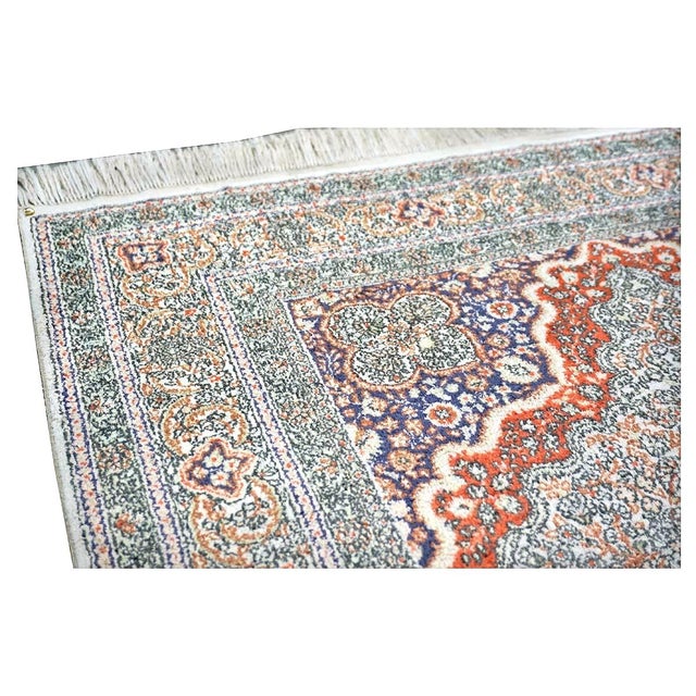 Vintage Sino-Persian Hereke Silk 3x5 Ivory, Red & Purple Handmade Area Rug #1144265 For Sale - Image 13 of 16