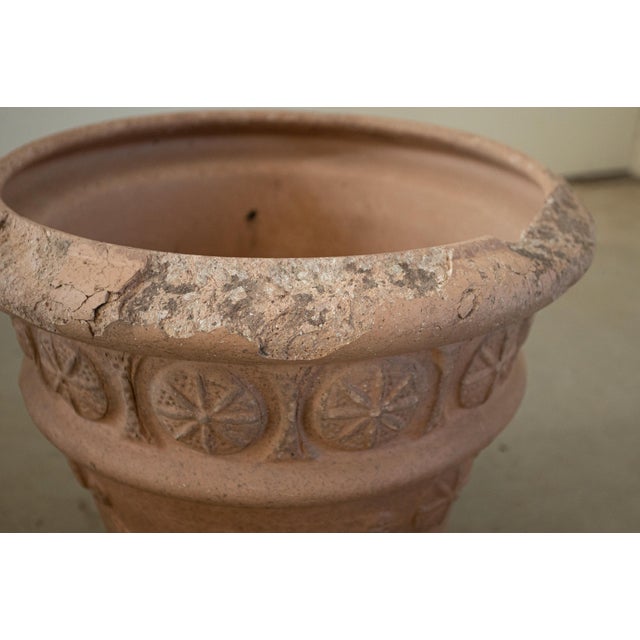 French Provincial 19th Century Pair of Terracotta Planters / Jardinieres For Sale - Image 3 of 9