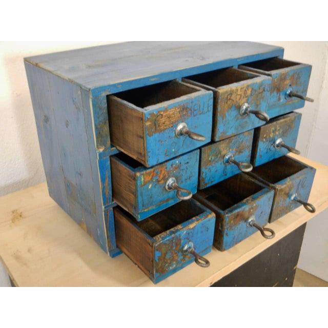 Wood Workshop Chest of 9 Drawers, 1970s For Sale - Image 7 of 10