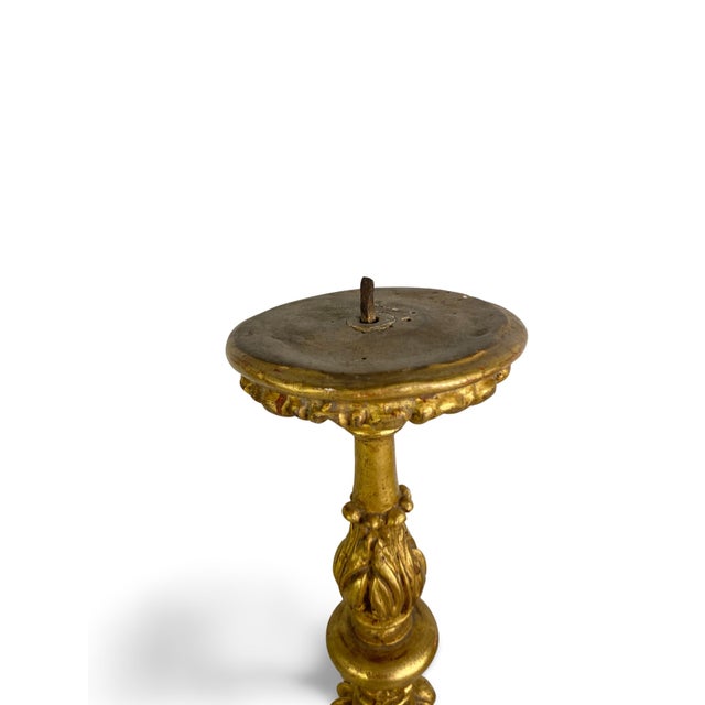 18th Century Louis XVI Wooden Altar Candlestick For Sale - Image 5 of 12