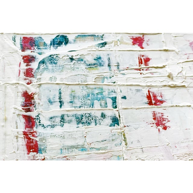 Interior Land Scape. III White Framed Abstract Painting For Sale - Image 4 of 4