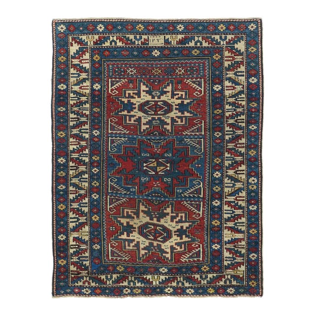 Antique Shirvan Rug 3'1'' X 4'1'' For Sale
