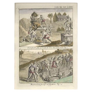 Funeral Honours and Burial of the Peruvian Leaders - by G. Pivati - 1746-1751 1746-1751 For Sale