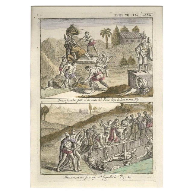 Funeral Honours and Burial of the Peruvian Leaders - by G. Pivati - 1746-1751 1746-1751 For Sale