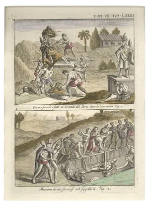 Funeral Honours and Burial of the Peruvian Leaders - by G. Pivati - 1746-1751 1746-1751