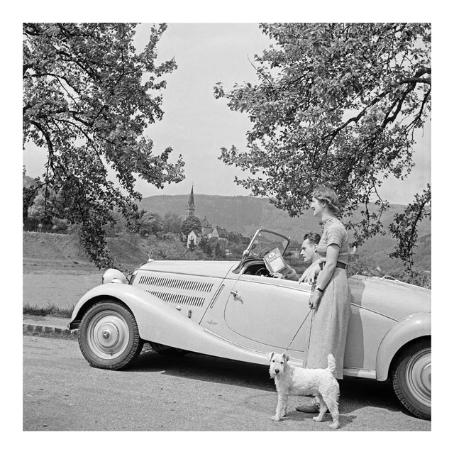 To Neckargemuend Mercedes Benz Car Near Heidelberg, Germany 1936, Printed 2021 For Sale