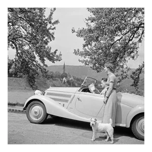 To Neckargemuend Mercedes Benz Car Near Heidelberg, Germany 1936, Printed 2021