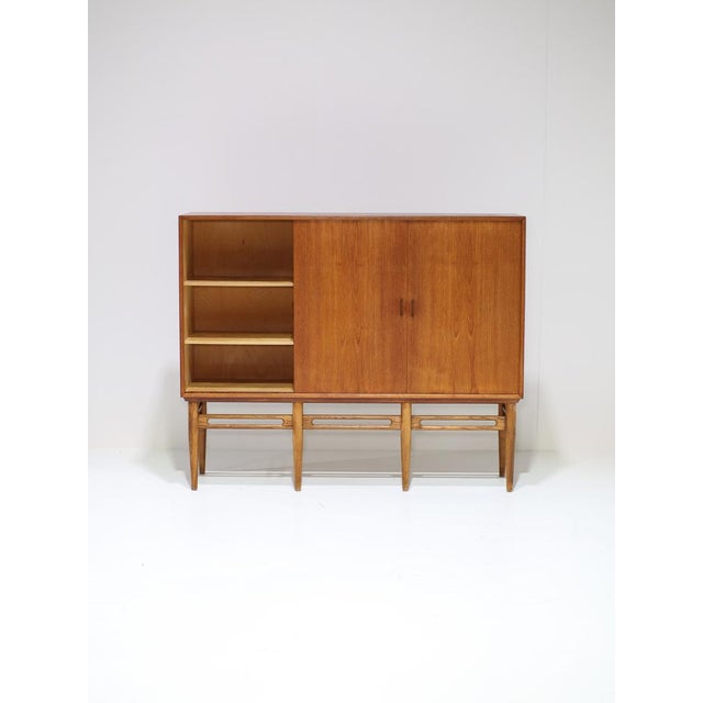1960s Model 90 Highboard in Teak attributed to Illum Wikkelsø for Søren Willadsen Møbelfabrik, Denmark, 1960s For Sale - Image 5 of 18