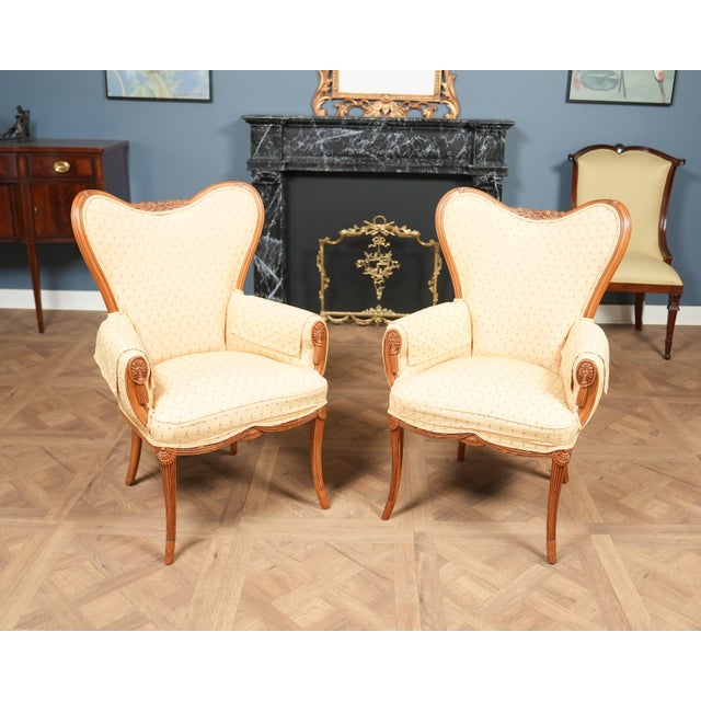 Pair of Vintage Fireside Chairs For Sale - Image 6 of 18