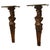 An exceptional large pair of 19th century Italian carved walnut Renaissance Revival statue wall brackets, circa 1850. This...