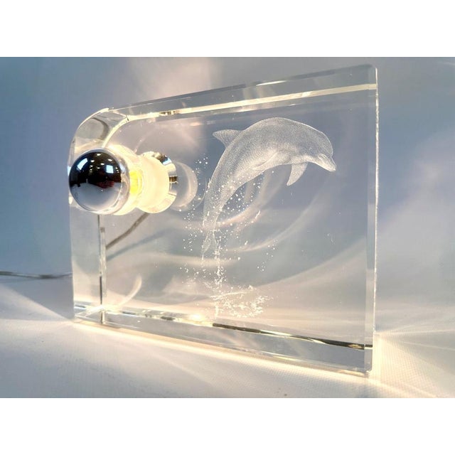 Vintage Crystal Glass Block Table Lamp from Stiefelmayer Gmbh, 1990s For Sale - Image 15 of 18