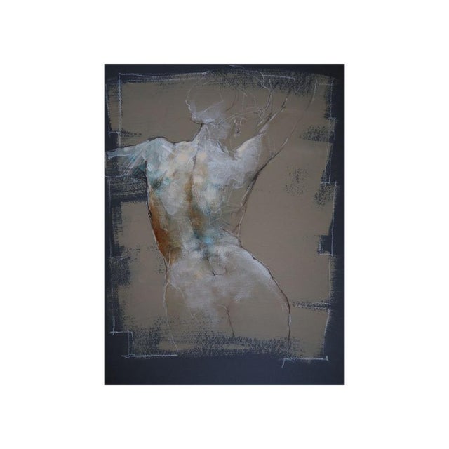 This artwork showcases a compelling study of the human form, blending abstract and figurative elements masterfully. The...