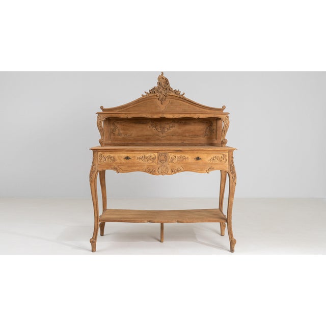 19th Century France Louis XV Amber Wood Console Table For Sale - Image 9 of 10