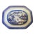 19th Century Chinese Export Porcelain Blue and White Canton Serving Platter For Sale