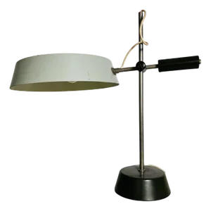 German Green Metal Table Lamp, 1960s