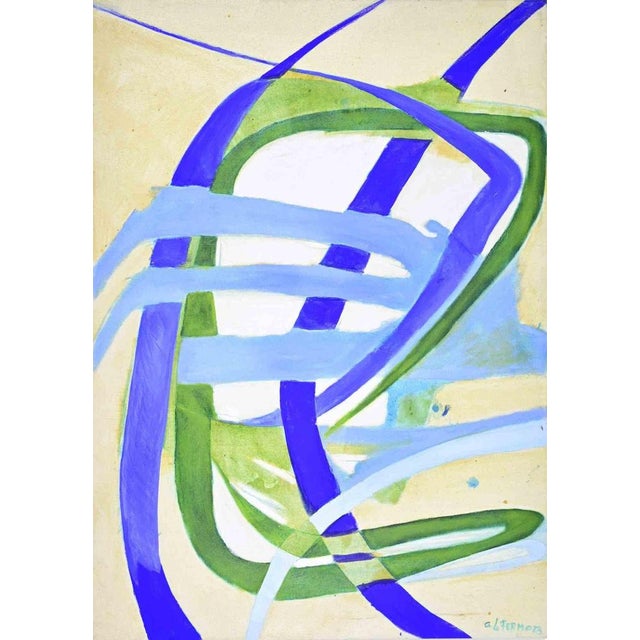 Giorgio Lo Fermo, Abstract Composition, Oil Painting, 2023 For Sale - Image 4 of 4