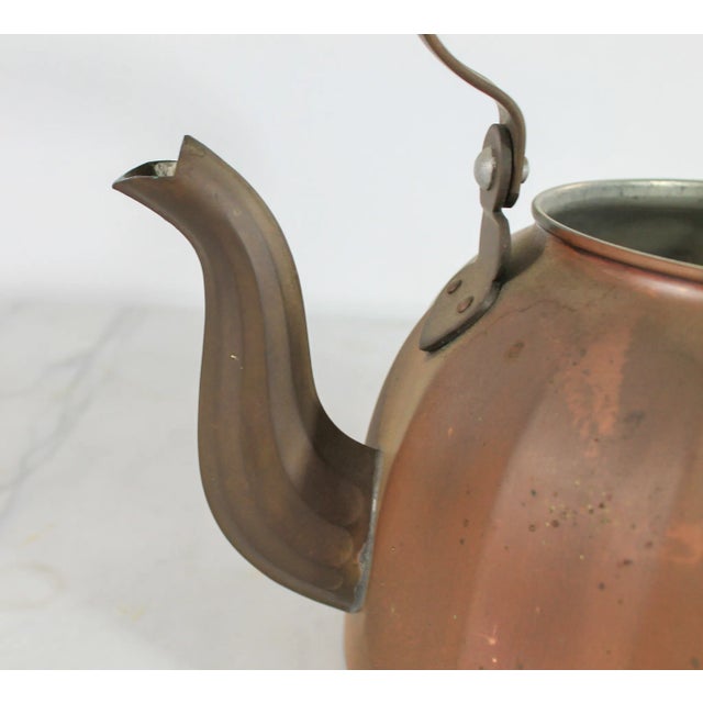 Vintage German Copper Tea Kettle For Sale - Image 10 of 11