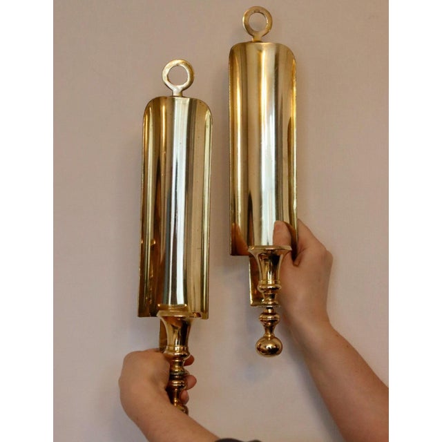 Mid-Century Swedish Brass Sconces, Set of 2 For Sale - Image 13 of 18