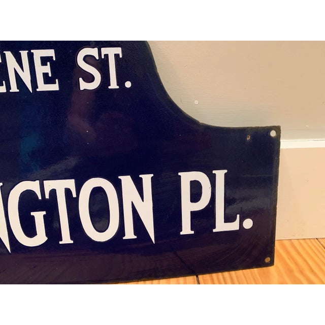Vintage Greenwich Village New York City Enamel Street Sign For Sale In New York - Image 6 of 11