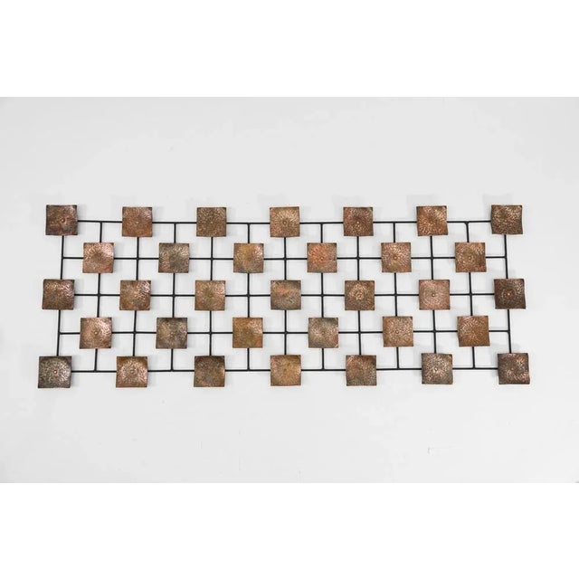 Copper Elements on Metal Lattice Frame, 1960s For Sale - Image 13 of 13