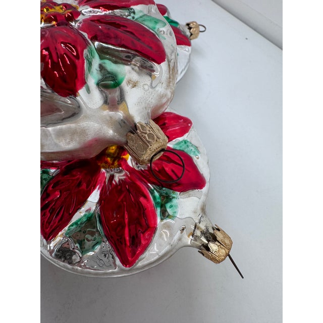 2000 - 2009 Poinsettia Christmas Ornaments, Set of 6 For Sale - Image 5 of 8