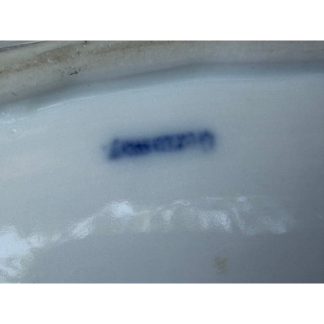 Vintage Hand Painted Blue Meissen Serving Dish For Sale - Image 15 of 15