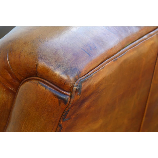 Vintage 1990s Hancock & Moore Brown Leather Sofa – Classic Rolled Arm, Nailhead Trim For Sale - Image 14 of 18