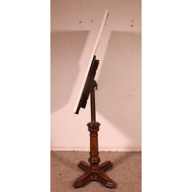 Antique Convertible Drawing Table in Walnut, 1800s For Sale - Image 10 of 13