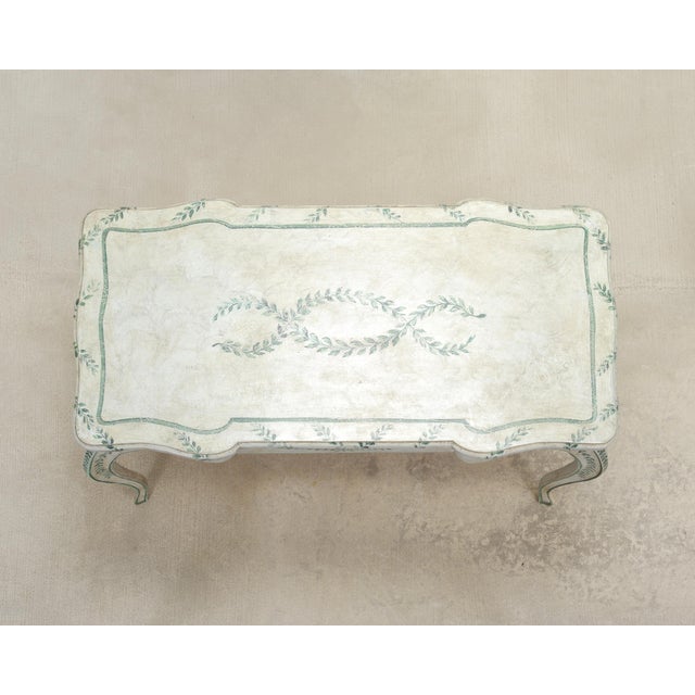 Venetian Painted Country Italian Provincial Writing Table Desk For Sale - Image 4 of 18
