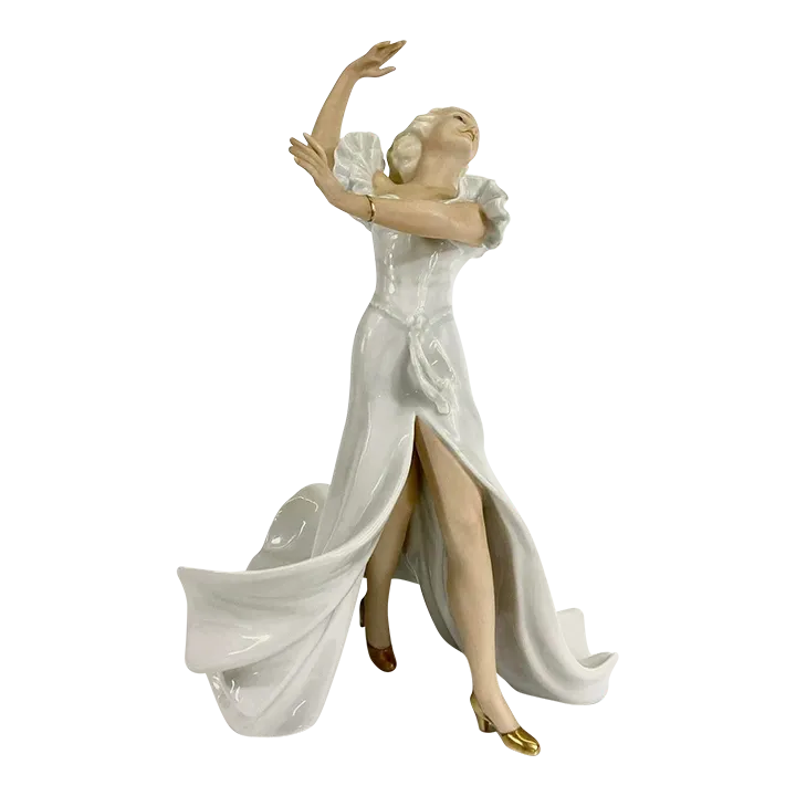 Goebel West Germany Porcelain Figurine of Dancing Woman | Chairish