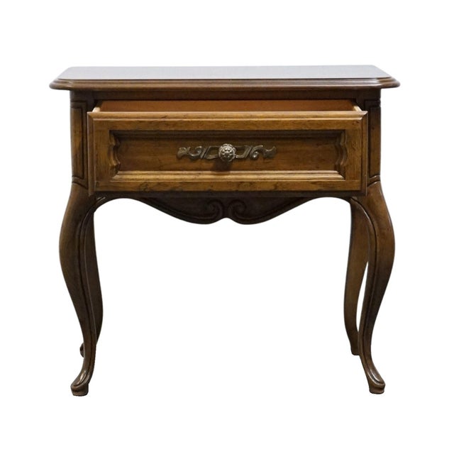 Drexel Drexel Heritage Solid Pecan Country French Provincial 26" Nightstand For Sale - Image 4 of 11
