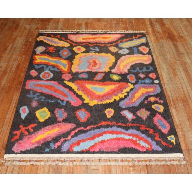 A 21st century Turkish Tulu Shag one of a kind Rug