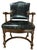 1920s Antique Black Leather Collectible Armchairs by Colonial Chair Company Made in the Chicago Loop - Circa 1920 - A Pair For Sale - Image 5 of 9