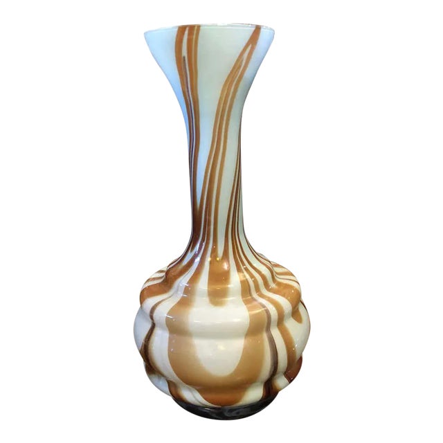 1970s Italian Vintage Carlo Moretti Opaline Vase For Sale