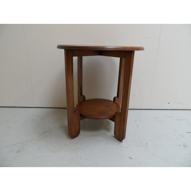 1930s Art Deco Oak Round Coffee Table, 1930s For Sale - Image 5 of 10