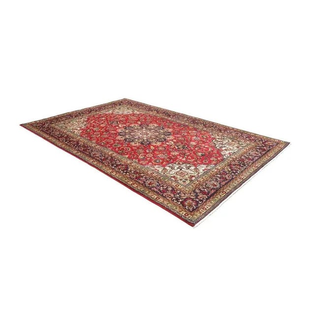 Middle Eastern Hand-Knotted Tabriz Rug For Sale - Image 3 of 11