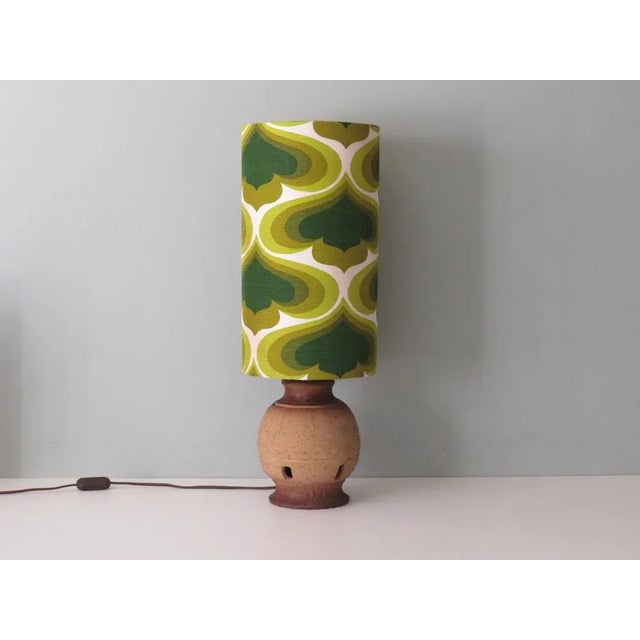 Pottery Table Lamp with New Custom Lampshade from Massive For Sale - Image 10 of 10