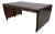 Unusual Mahogany Drop Side Partners Desk Table For Sale