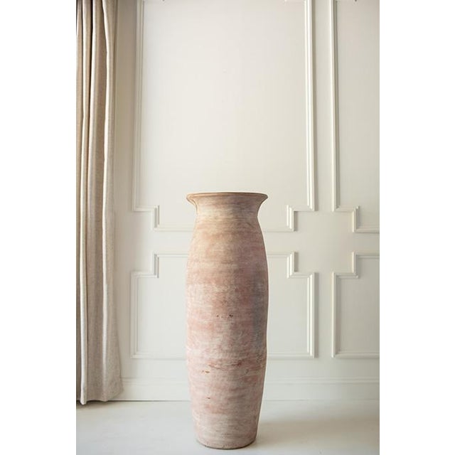 Ceramic Vintage Terracotta Floor Vase For Sale - Image 7 of 9