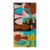 Christiane Corcelle "Open Route I" Acrylic and Collage on Canvas, Colorful Abstract Painting in Teal, Rust and Black, 2026 For Sale