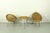 Vintage Italian Rattan Basket Chairs and Bistro Table Set, 1960s, Set of 3 For Sale - Image 11 of 18