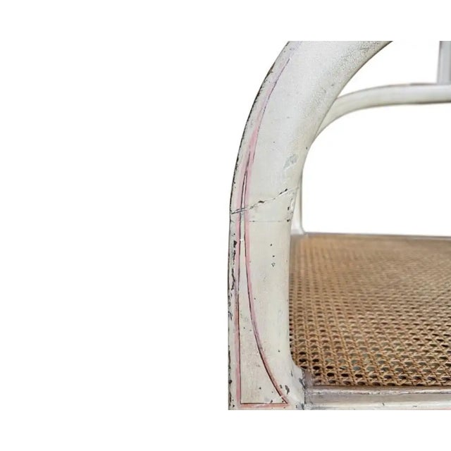 Wood Early 19th Century English Regency Polychrome Painted Armchair For Sale - Image 7 of 9