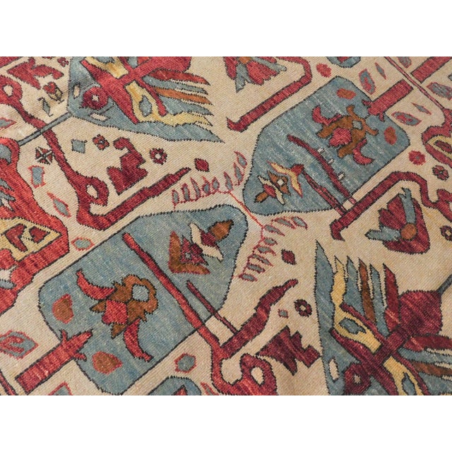 Hand Knotted Indo Heriz Tribal Motif Rug - 8'x 10' For Sale - Image 10 of 18