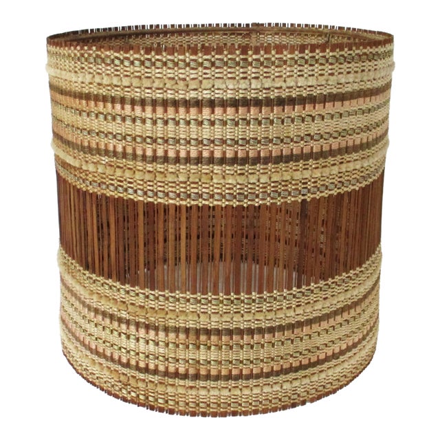 Maria Kipp Mid Century Woven Lamp Shade For Sale