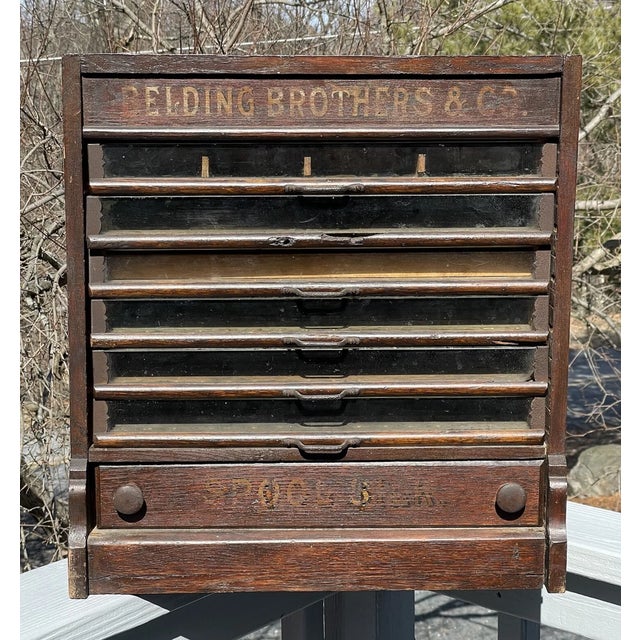 Welcome to Celestial Nonesuch For Sale Today: A gorgeous antique Victorian era silk spool cabinet manufactured by Florence...