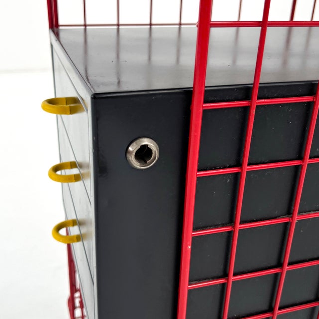 Metal Wire Chest of Drawers on Wheels, 1980s For Sale - Image 7 of 12