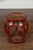 Early 20th Century Chinese Ming Dynasty Style 1920s Red and Black Lacquered Drum Stool or Table For Sale - Image 5 of 12