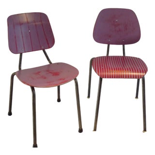Set of Steel Tube Chairs For Sale